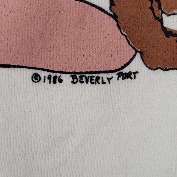 Vintage 90s Cute Teddy-Bear Sweatshirt Women Medium 21x23 USA - Picture 13 of 14